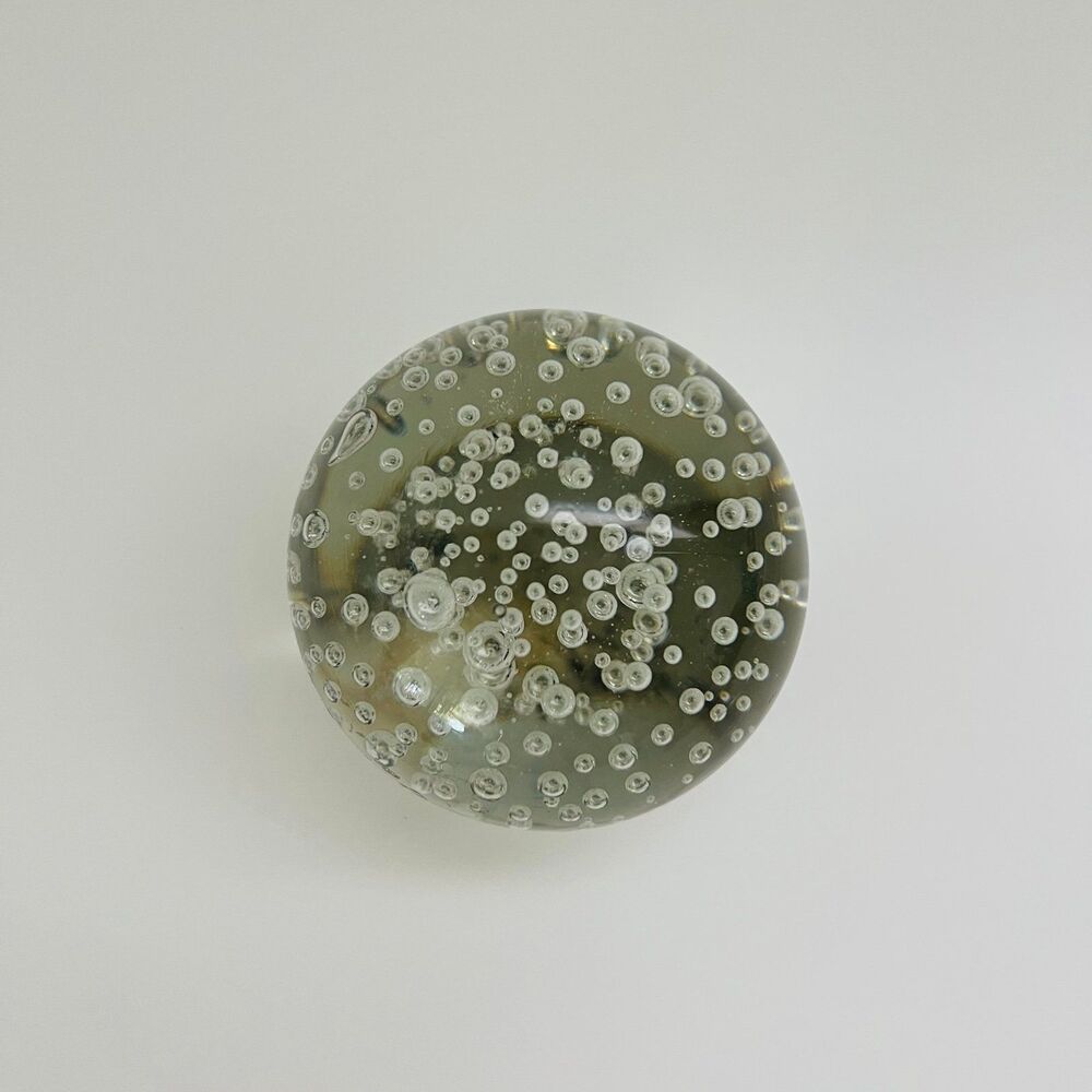 IKEA MAKTA Clear Glass Sphere Controlled Ball Bubble Paperweight - Picture 2 of 3